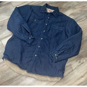 Wrangler Hero Men's Denim Jacket Sherpa Lined Work Coat ‎ Size M